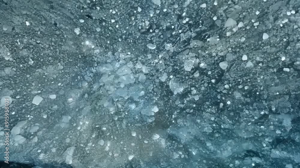 Aufkleber The camera focuses on a section of rough weathered rock revealing a hidden layer of tiny white crystals that cover the surface like a delicate blanket.