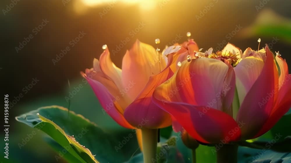 Aufkleber The camera zooms in on a of tropical flowers capturing the surreal textures and vibrant colors that make them a unique and captivating sight.