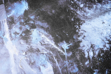 Monochrome abstract texture. Smears of oil paint on an art palette. The concept of the modern school of art. Fragment of creative work. Colors of the year 2024