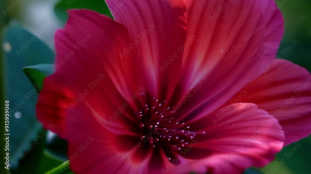 Leinwandbilder a deep red hibiscus its large overlapping petals creating a bold striking color that demands attenti
