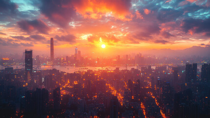 Fototapeta premium building construction in big cities.generative ai