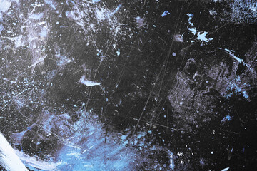 Monochrome abstract texture. Smears of oil paint on an art palette. The concept of the modern school of art. Fragment of creative work. Colors of the year 2024