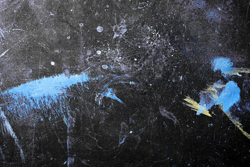 Monochrome abstract texture. Smears of oil paint on an art palette. The concept of the modern school of art. Fragment of creative work. Colors of the year 2024