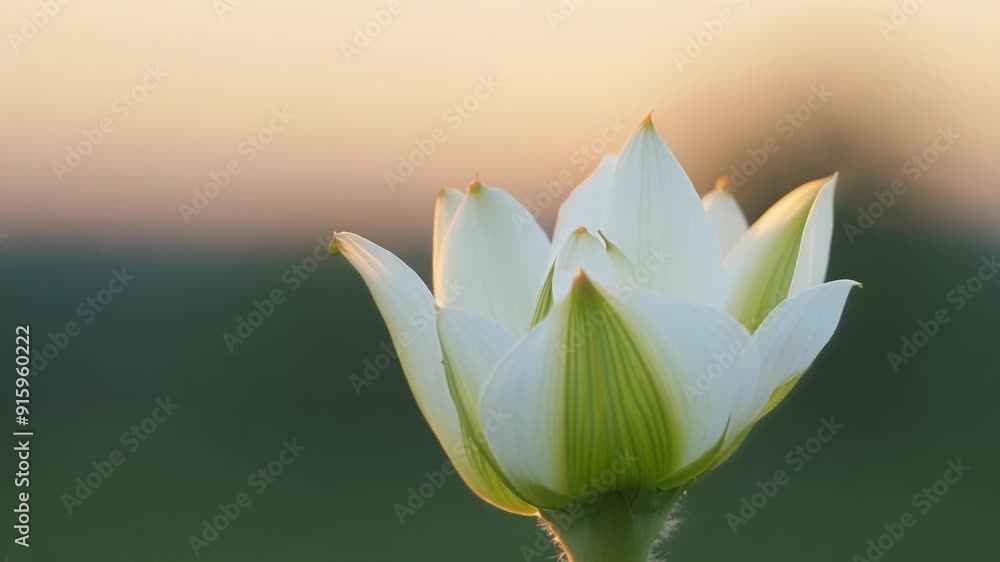 Poster As if in slow motion timelapse footage captures the gradual blooming of a bud into a fullfledged flower revealing the mysteries of nature.