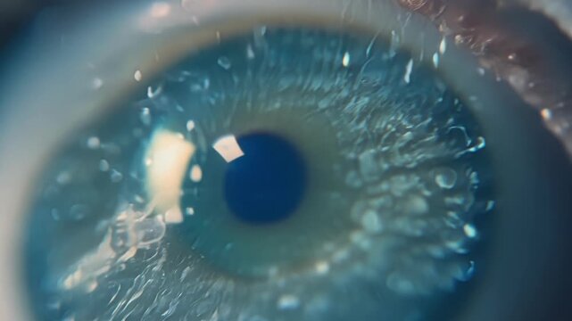 A captivating closeup of a frogs eye showcasing the round unblinking pupil and the delicate web of vessels surrounding it.