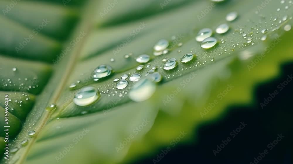 Aufkleber the mesmerizing texture of a wet fern leaf is revealed through a closeup shot highlighting the glist