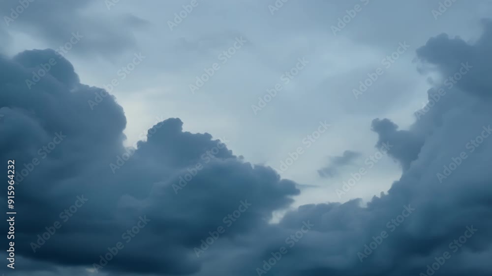 Aufkleber A closeup look at dense swirling clouds creating intricate patterns in the sky.