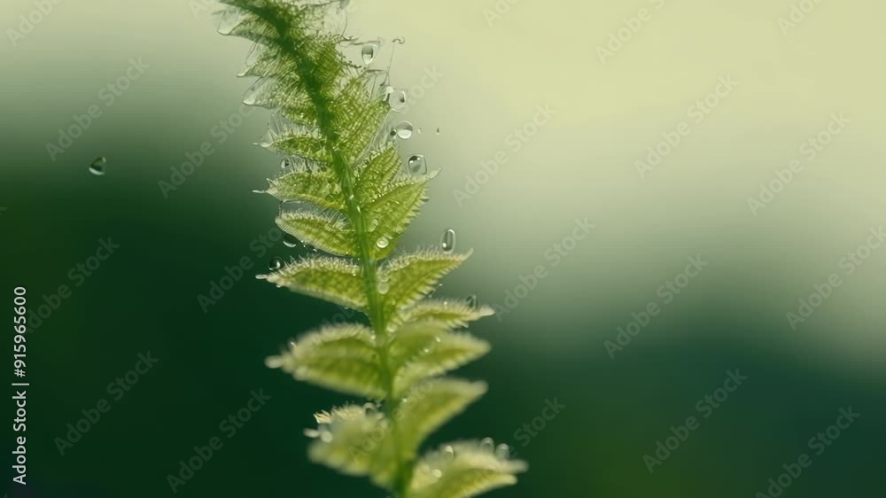 Poster the camera slowly pans along the length of a fern frond as it unfurls revealing the subtle changes i