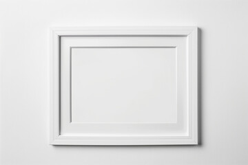A blank white picture frame on a white background, ready for artwork or a photo.