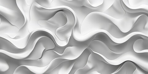 Fototapeta premium Abstract White Wavy Background