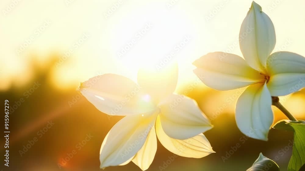 Poster the drooping blooms of a gardenia plant perk up and follow the suns path eagerly soaking in its ligh