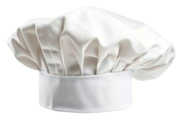 Chef's white hat, cut out - stock png.