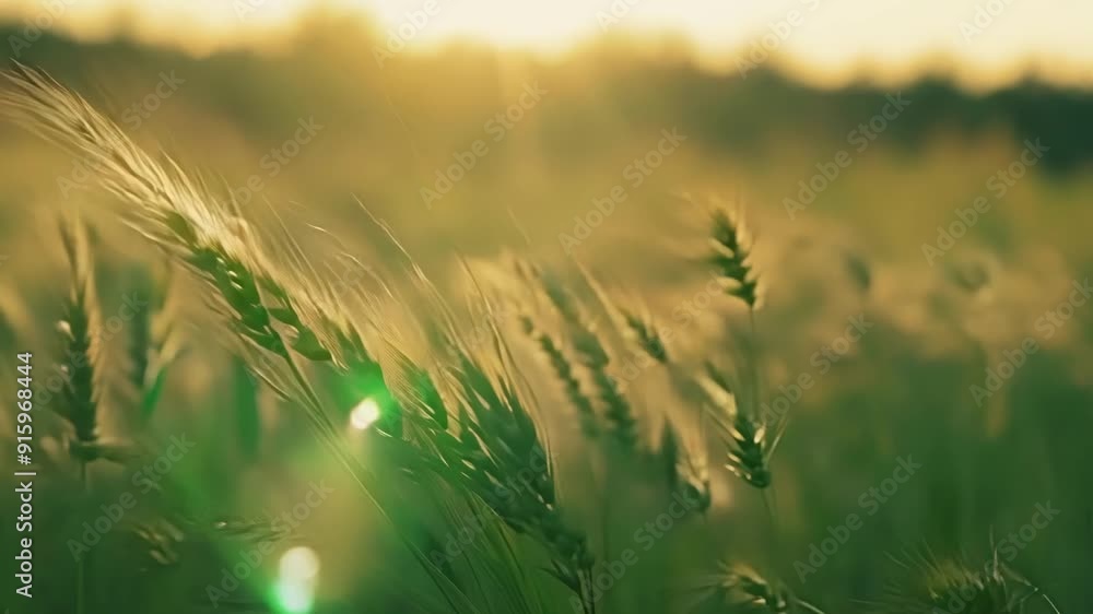 Leinwandbilder blades of tall grass swaying back and forth in the wind creating a soothing and hypnotic motion.