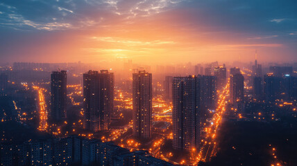 Obraz premium building construction in big cities.generative ai