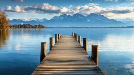 lake chiemsee in bavaria at Gstadt - germany