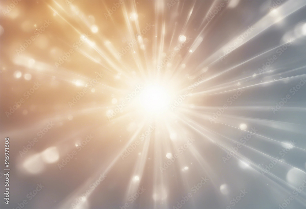 Poster abstract sun ray with bokeh lights gradient effect isolated on white and transparent background