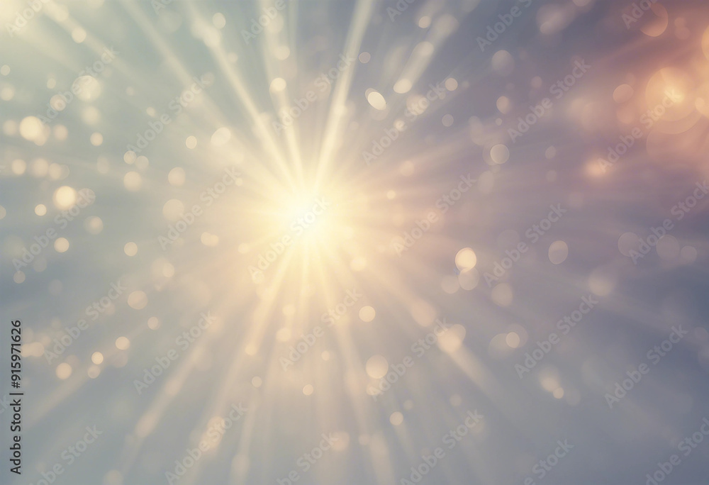 Poster abstract sun ray with bokeh lights gradient effect isolated on white and transparent background