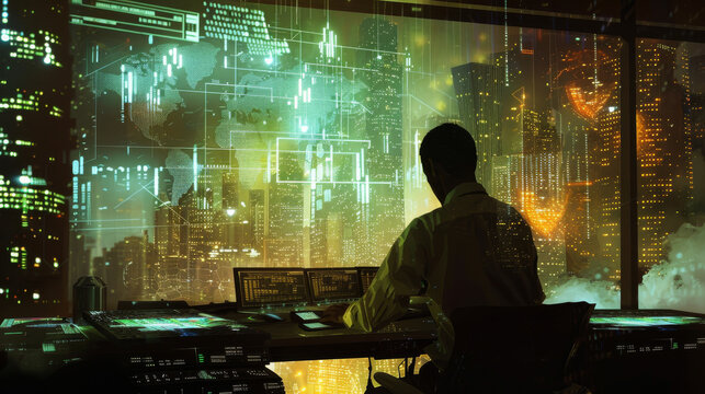 Developer using software tools to create computer programs.