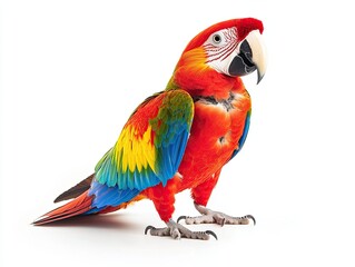 Naklejka premium parrot isolated on white background