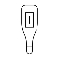 electronic medical thermometer line icon vector. electronic medical thermometer sign. isolated contour symbol black illustration
