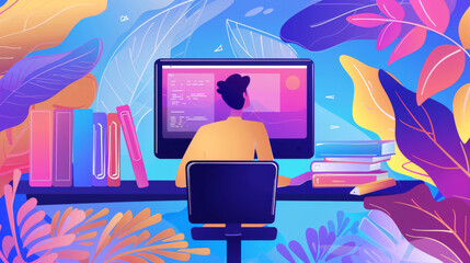 Learn new skills online with e-learning and webinars. AI-powered courses adjust to your needs. Study remotely through the internet, using virtual screens.