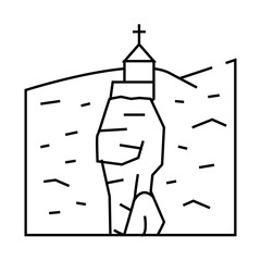 katskhi pillar line icon vector. katskhi pillar sign. isolated contour symbol black illustration