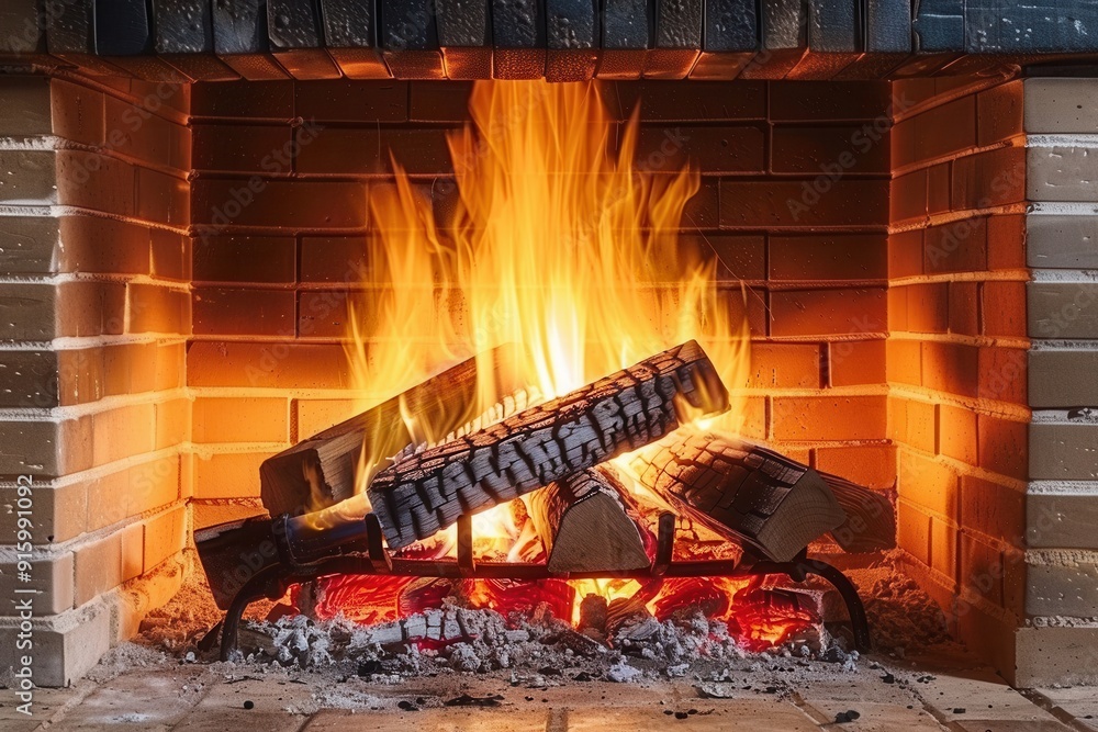Aufkleber the fireplace crackles warmly, filling the room with light and creating an inviting atmosphere perfe