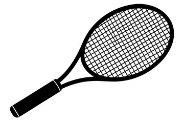 
tennis racket icon, tennis racket silhouette vector
