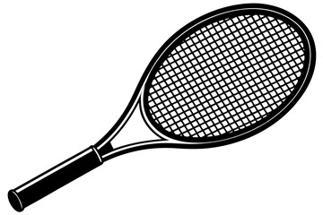 
tennis racket icon, tennis racket silhouette vector