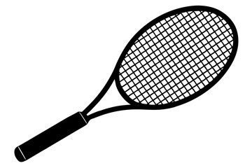 
tennis racket icon, tennis racket silhouette vector