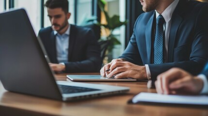 Obraz premium Business Professionals Working on Project