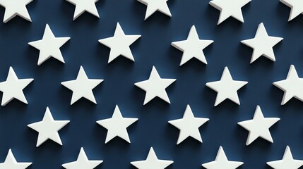 Precision rendering of American flag stars on a deep blue field, capturing the iconic pattern with crisp detail and vibrant colors