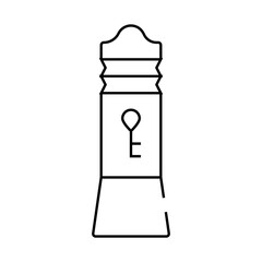 magnetic key line icon vector. magnetic key sign. isolated contour symbol black illustration