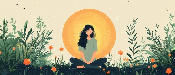 Mindful living depicted through serene daily rituals and present-moment awareness, mindful living