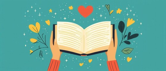 Hands holding a gratitude journal with positive affirmations