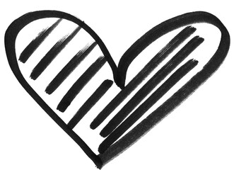 Skull Abstract hand drawing shape, scribble  comic emoticon element isolated on white background .