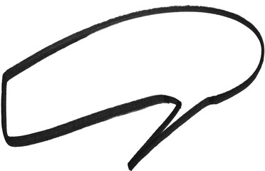 Speech bubble Abstract hand drawing shape, scribble  comic emoticon element isolated on white background .