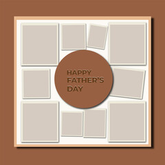 template photo box. template happy father day.