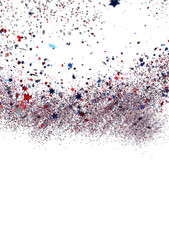 stars confetti on american independence day