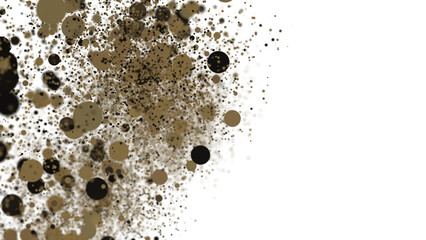 Dazzling Delight: Mesmerizing 3D Illustration of Glittering gold Confetti PNG