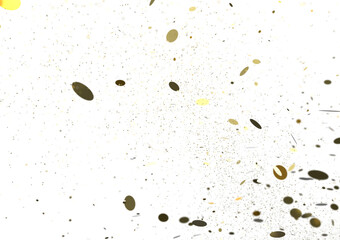 Multicolored paper confetti on transparent background. Realistic confetti flying. Colorful scattered items to holiday decorations.