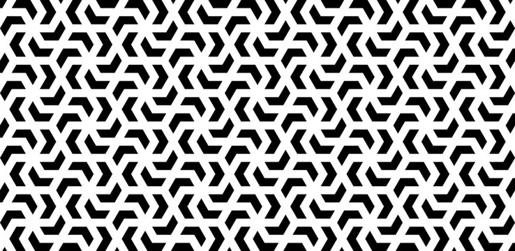 Seamless chevron pattern. Black and white geometric background with arrows.
