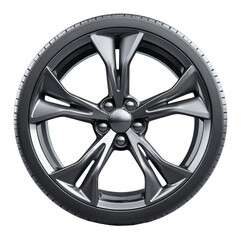 Obraz premium Car wheel design, cut out - stock png.