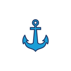 Anchor icon vector. Anchor symbol logo. Anchor marine icon.