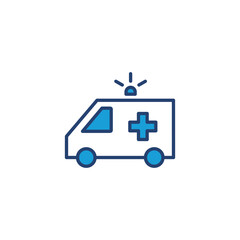 Ambulance icon vector. ambulance truck icon vector. ambulance car