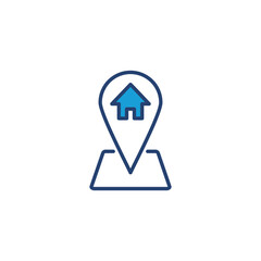 address icon vector. home location icon vector