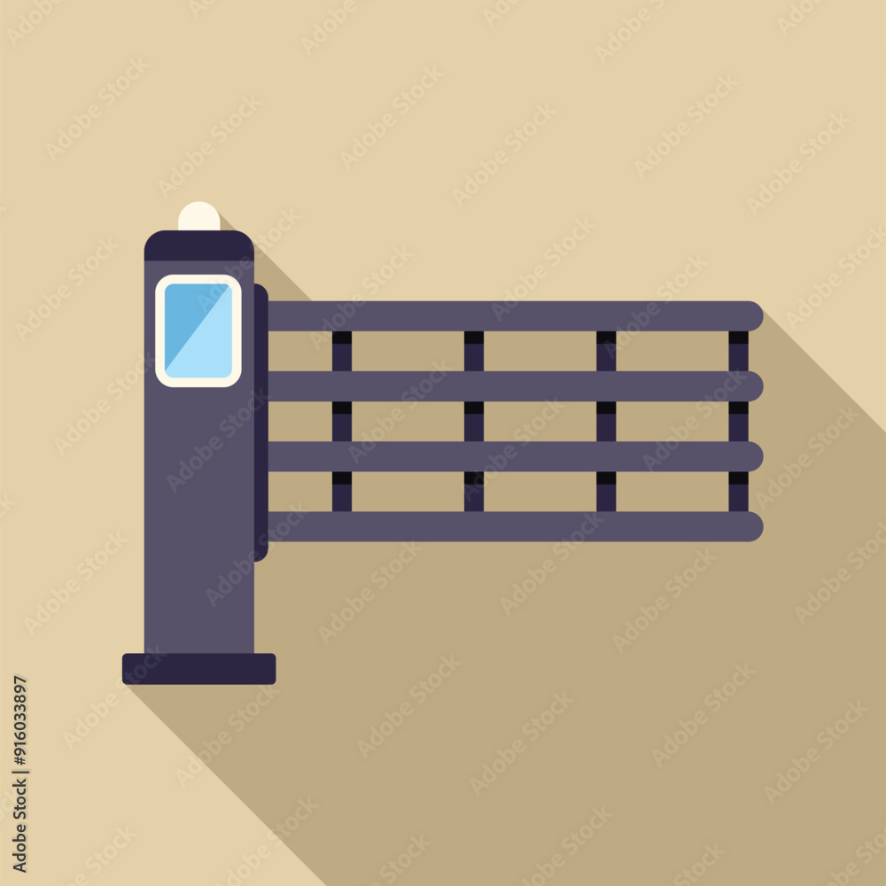 Poster automatic security gate system controlling access point to restricted area
