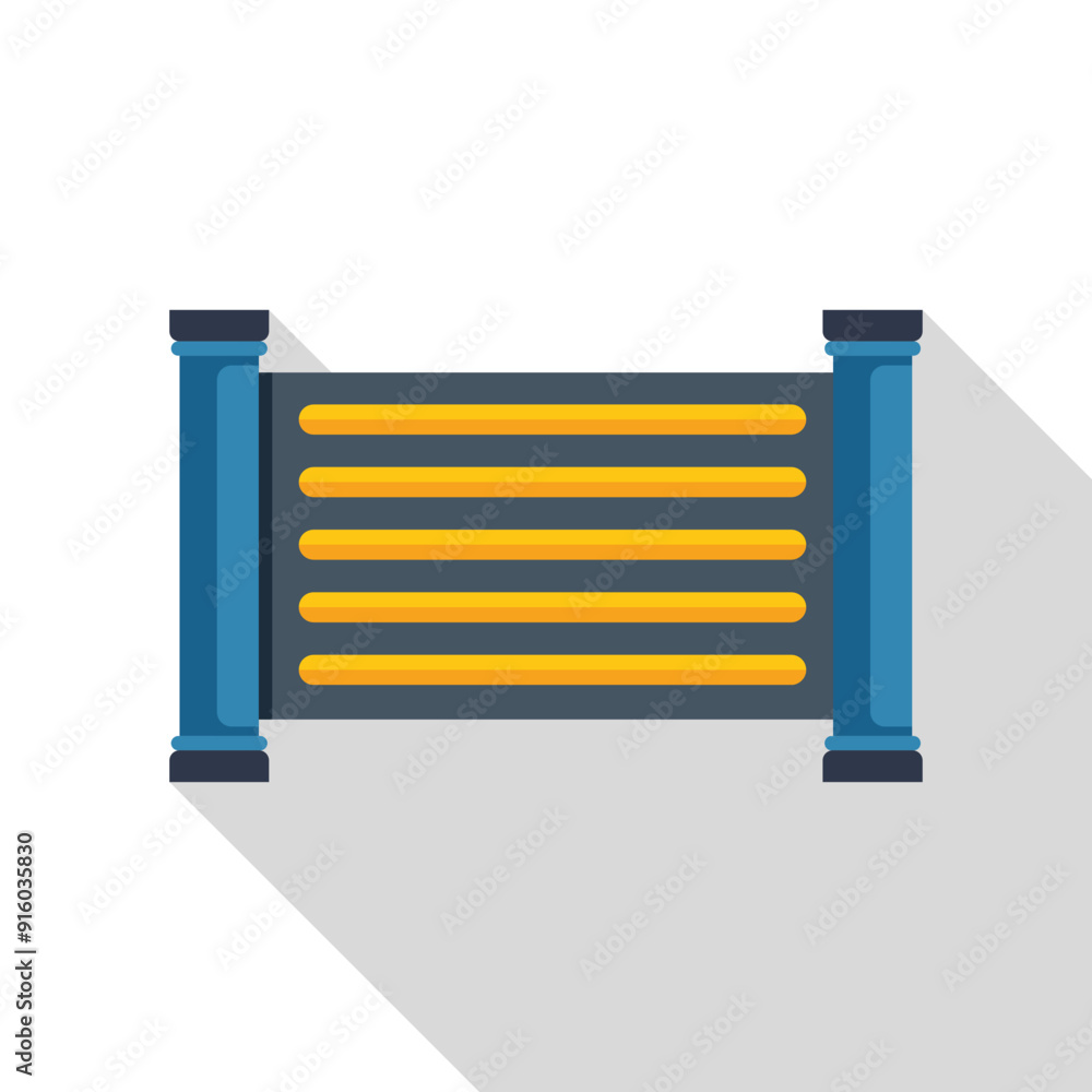 Poster modern fence with concrete columns separating public and private property