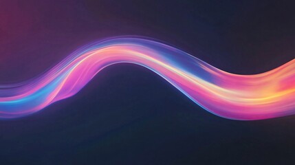 Abstract colorful light waves on dark background.