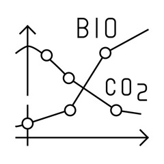co2 and bio fuel production infographic line icon vector. co2 and bio fuel production infographic sign. isolated contour symbol black illustration